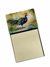 Load image into Gallery viewer, Peacock Sticky Note Holder- Refiilable Desk Accessory Note Pad