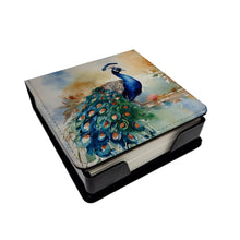Load image into Gallery viewer, Peacock PU Leather Note Paper Holder