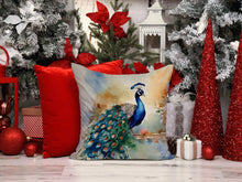 Load image into Gallery viewer, Peacock Throw Pillow - 14x14 Decorative Pillow – Art for Your Home &amp; Patio