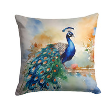 Load image into Gallery viewer, Peacock Throw Pillow - 14x14 Decorative Pillow – Art for Your Home &amp; Patio