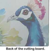 Load image into Gallery viewer, Peacock Glass Cutting Boards – Durable, Decorative Kitchen Art