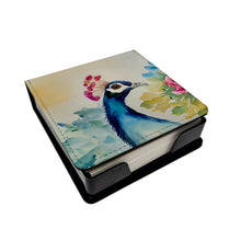 Load image into Gallery viewer, Peacock PU Leather Note Paper Holder