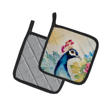 Load image into Gallery viewer, Peacock Pot Holders - Set of 2 Decorative Kitchen Helpers | Made in the USA