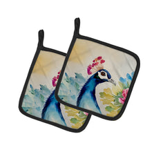 Load image into Gallery viewer, Peacock Pot Holders - Set of 2 Decorative Kitchen Helpers | Made in the USA