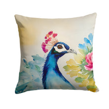 Load image into Gallery viewer, Peacock Throw Pillow - 14x14 Decorative Pillow – Art for Your Home &amp; Patio