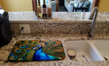 Load image into Gallery viewer, Peacock Dish Drying Mat