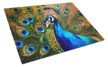Load image into Gallery viewer, Peacock Glass Cutting Boards – Durable, Decorative Kitchen Art