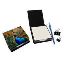 Load image into Gallery viewer, Peacock PU Leather Note Paper Holder