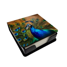 Load image into Gallery viewer, Peacock PU Leather Note Paper Holder