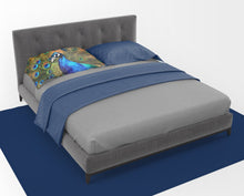 Load image into Gallery viewer, Peacock Standard Pillowcase – Artistic Decorative Front, White Back