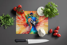 Load image into Gallery viewer, Peacock Glass Cutting Boards – Durable, Decorative Kitchen Art