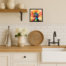 Load image into Gallery viewer, Peacock Framed Metal Print