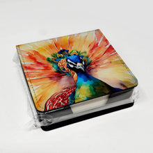 Load image into Gallery viewer, Peacock PU Leather Note Paper Holder