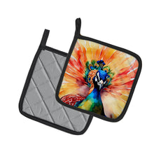 Load image into Gallery viewer, Peacock Pot Holders - Set of 2 Decorative Kitchen Helpers | Made in the USA