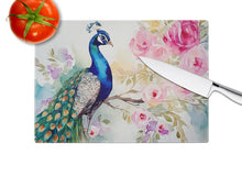 Load image into Gallery viewer, Peacock Glass Cutting Boards – Durable, Decorative Kitchen Art