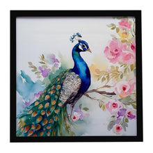 Load image into Gallery viewer, Peacock Framed Metal Print