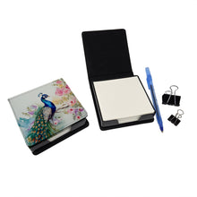 Load image into Gallery viewer, Peacock PU Leather Note Paper Holder
