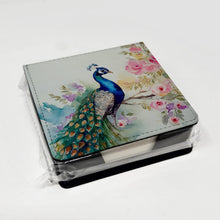 Load image into Gallery viewer, Peacock PU Leather Note Paper Holder