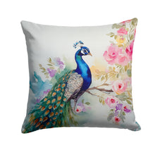 Load image into Gallery viewer, Peacock Throw Pillow - 14x14 Decorative Pillow – Art for Your Home &amp; Patio