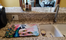 Load image into Gallery viewer, Peacock Dish Drying Mat