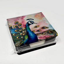 Load image into Gallery viewer, Peacock PU Leather Note Paper Holder