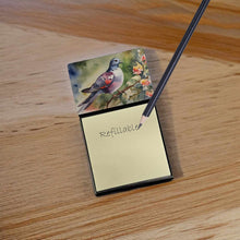 Load image into Gallery viewer, Pigeon Sticky Note Holder- Refiilable Desk Accessory Note Pad
