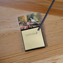 Load image into Gallery viewer, Pigeon Sticky Note Holder- Refiilable Desk Accessory Note Pad