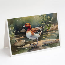 Load image into Gallery viewer, Redhead Duck Greeting Cards - Blank Note Cards – 8-Pack of Artist-Designed Cards with Envelopes