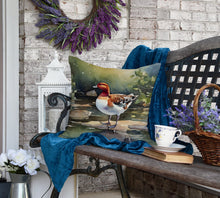 Load image into Gallery viewer, Redhead Duck Throw Pillow