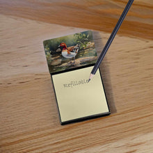 Load image into Gallery viewer, Redhead Duck Sticky Note Holder- Refiilable Desk Accessory Note Pad