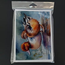 Load image into Gallery viewer, Redhead Duck Greeting Cards - Blank Note Cards – 8-Pack of Artist-Designed Cards with Envelopes