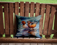 Load image into Gallery viewer, Redhead Duck Throw Pillow - 14x14 Decorative Pillow – Art for Your Home &amp; Patio