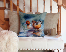 Load image into Gallery viewer, Redhead Duck Throw Pillow - 14x14 Decorative Pillow – Art for Your Home &amp; Patio