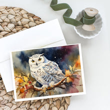 Load image into Gallery viewer, Snowy Owl Greeting Cards - Blank Note Cards – 8-Pack of Artist-Designed Cards with Envelopes