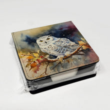 Load image into Gallery viewer, Snowy Owl PU Leather Note Paper Holder