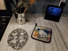 Load image into Gallery viewer, Snowy Owl Pot Holders - Set of 2 Decorative Kitchen Helpers | Made in the USA