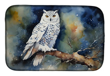Load image into Gallery viewer, Snowy Owl Dish Drying Mat