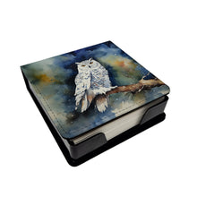 Load image into Gallery viewer, Snowy Owl PU Leather Note Paper Holder