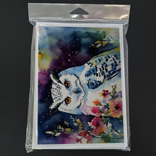 Load image into Gallery viewer, Snowy Owl Greeting Cards - Blank Note Cards – 8-Pack of Artist-Designed Cards with Envelopes
