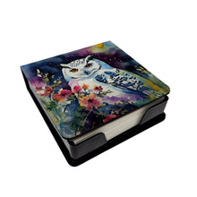 Load image into Gallery viewer, Snowy Owl PU Leather Note Paper Holder