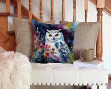 Load image into Gallery viewer, Snowy Owl Throw Pillow - 14x14 Decorative Pillow – Art for Your Home &amp; Patio