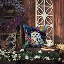 Load image into Gallery viewer, Snowy Owl Throw Pillow - 14x14 Decorative Pillow – Art for Your Home &amp; Patio