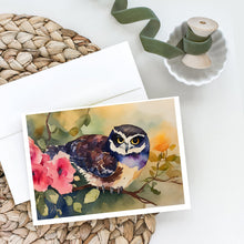 Load image into Gallery viewer, Spectacled Owl Greeting Cards - Blank Note Cards – 8-Pack of Artist-Designed Cards with Envelopes
