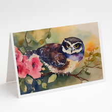 Load image into Gallery viewer, Spectacled Owl Greeting Cards - Blank Note Cards – 8-Pack of Artist-Designed Cards with Envelopes
