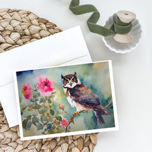 Load image into Gallery viewer, Spectacled Owl Greeting Cards - Blank Note Cards – 8-Pack of Artist-Designed Cards with Envelopes