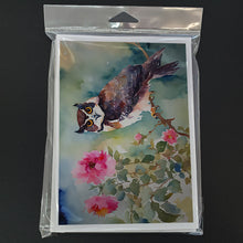 Load image into Gallery viewer, Spectacled Owl Greeting Cards - Blank Note Cards – 8-Pack of Artist-Designed Cards with Envelopes
