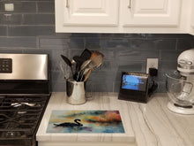 Load image into Gallery viewer, Black Swan Glass Cutting Boards – Durable, Decorative Kitchen Art