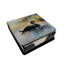 Load image into Gallery viewer, Black Swan PU Leather Note Paper Holder
