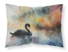 Load image into Gallery viewer, Black Swan Standard Pillowcase – Artistic Decorative Front, White Back