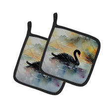 Load image into Gallery viewer, Black Swan Pot Holders - Set of 2 Decorative Kitchen Helpers | Made in the USA